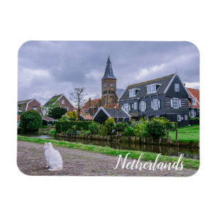 Traditional fishing village Marken in Netherlands Magnet