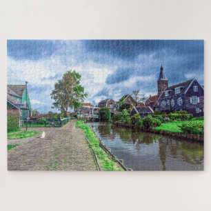 Traditional fishing village Marken, Netherlands Jigsaw Puzzle