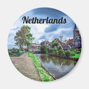 Traditional fishing village Marken, Netherlands Magnet
