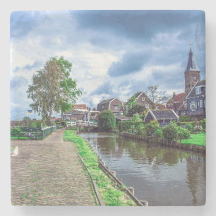 Traditional fishing village Marken, Netherlands Stone Coaster