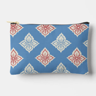 Traditional Floral Block Print Pattern Accessory Pouch
