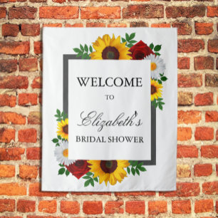 Traditional Floral Bridal Shower Tapestry