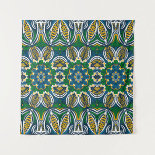 Traditional floral ornament, seamless pattern with tapestry