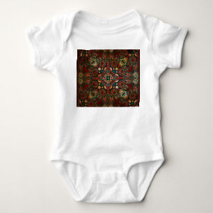 Traditional Floral Paisley Bandanna Grunge Baby Bodysuit