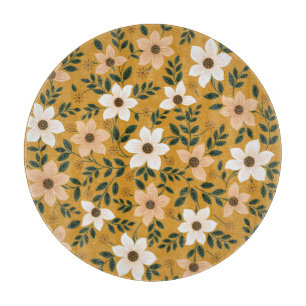 Traditional Flowers: Muster Seamless Pattern Cutting Board