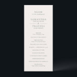 Traditional Forest Green Elegant Wedding Program<br><div class="desc">Traditional style wedding program featuring a simple yet elegant design with your first names in a large serif font.</div>