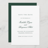 Traditional Forest Green Formal Elegant Wedding