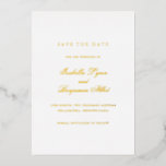 Traditional Formal Elegant Wedding Save the Date<br><div class="desc">Elegant save the date card with traditional wording.  Your names are in calligraphy and your details are in a serif font.  All text on the front is in real gol foil.  This classic design is perfect for a formal,  black tie wedding.</div>