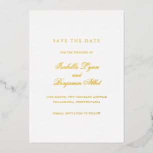 Traditional Formal Elegant Wedding Save the Date