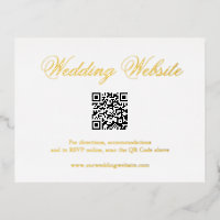 Traditional Formal QR Code Wedding Enclosure Card