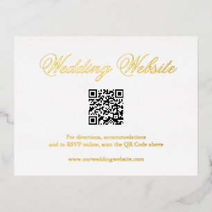 Traditional Formal QR Code Wedding Enclosure Card
