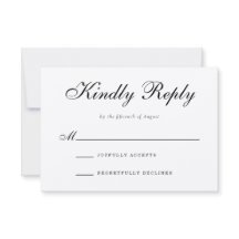 Traditional Formal Wedding RSVP Response Card