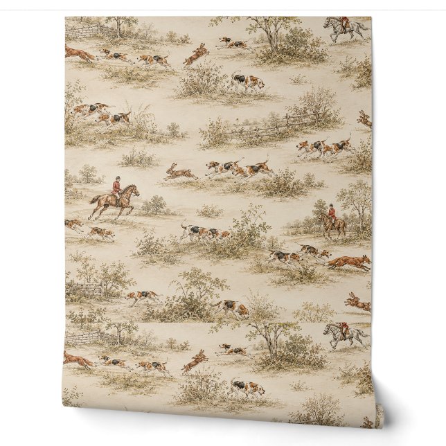 Traditional Foxhound Hunt Wallpaper (Unrolling)