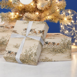 Traditional Foxhound Hunt Wrapping Paper