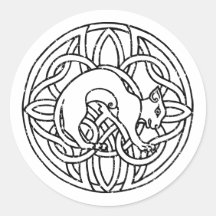 Traditional Framed Nordic Viking Cat