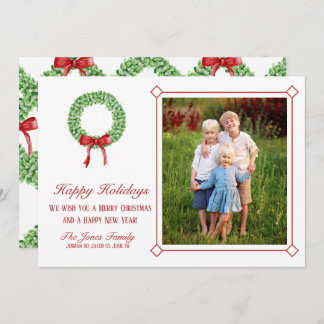 Traditional Garland Christmas Card