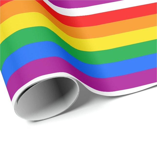 Traditional Gay Pride Flag Wrapping Paper (Roll Corner)