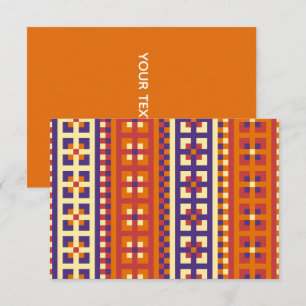 Traditional Geometric Ethnic Motif Thank You Card