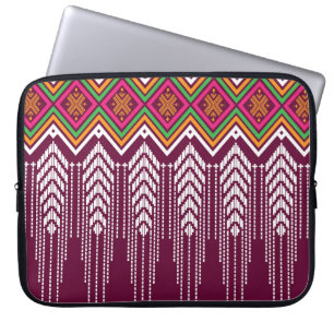 Traditional Geometric Ethnic Pattern Laptop Sleeve