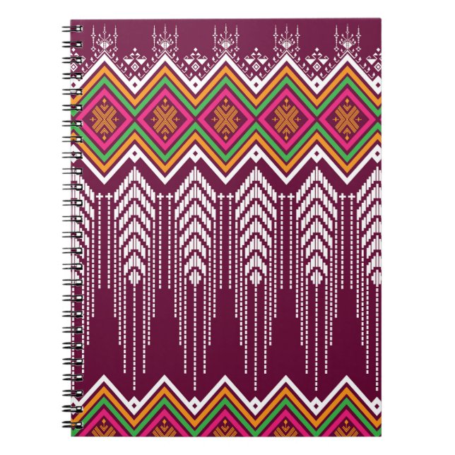 Traditional Geometric Ethnic Pattern Notebook (Front)