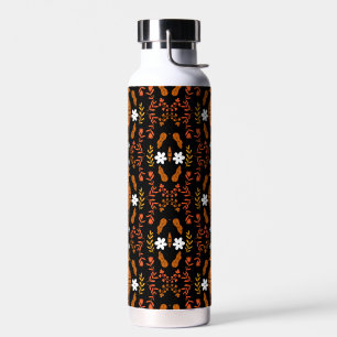 Traditional Germanic Folk Art Bird Water Bottle
