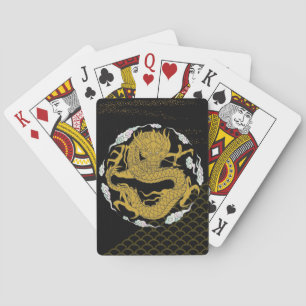 Traditional Gold Dragon Playing Cards