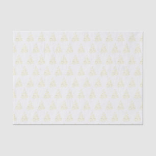 Traditional gold metallic Christmas tree pattern Tissue Paper