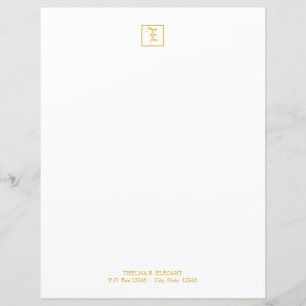 Traditional Gold Monogram Letter Sheet
