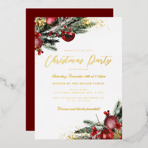 Traditional Gold Sparkle Foliage Christmas Party