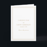 Traditional Gold Timeless Catholic Wedding Program<br><div class="desc">Elegant wedding program with a simple and classic design.</div>
