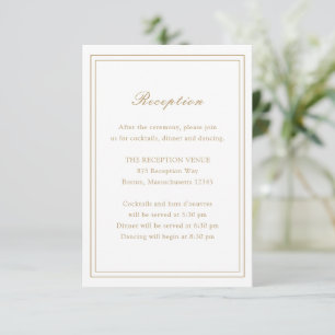 Traditional Gold Timeless Wedding Enclosure Card
