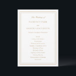 Traditional Gold Timeless Wedding Program<br><div class="desc">Elegant wedding program with a simple and classic design.</div>