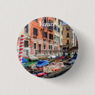 Traditional gondola in Venice 3 Cm Round Badge