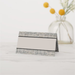 Traditional Gray Brick Place Card