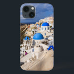 Traditional Greek Houses iPhone 13 Case<br><div class="desc">Blue Roofed Churches and homes are everywhere on the Island. Santorini. Greece. Credit as: Tom Norring / DanitaDelimont.com</div>