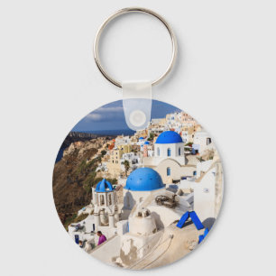 Traditional Greek Houses Key Ring