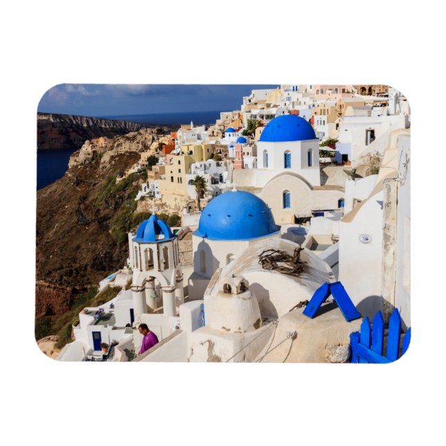 Traditional Greek Houses Magnet (Horizontal)