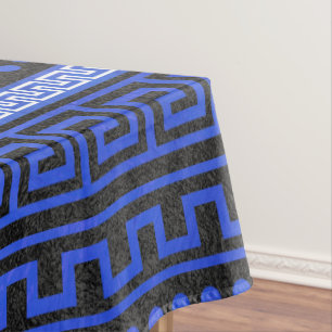 Traditional Greek Meander Pattern Tablecloth