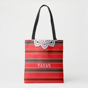 Traditional Greek tagari pattern & doily Tote Bag