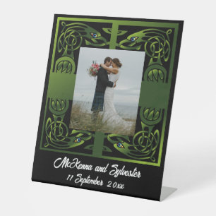 Traditional Green Irish Celtic Design    Pedestal Sign