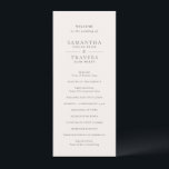 Traditional Grey Elegant Wedding Program<br><div class="desc">Traditional style wedding program featuring a simple yet elegant design with your first names in a large serif font.</div>
