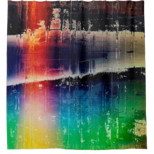 Traditional grunge background, scratched texture w shower curtain