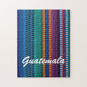 Traditional Guatemala fabric weave custom text Jigsaw Puzzle