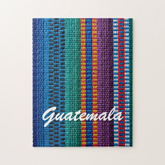 Traditional Guatemala fabric weave custom text Jigsaw Puzzle (Vertical)