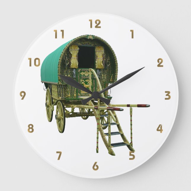 Traditional gypsy caravan large clock (Front)