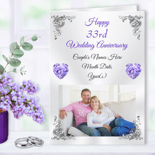 Traditional Happy 33rd Wedding Anniversary Card