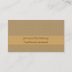 Traditional hole to hole cane lattice business card