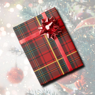 Traditional Holiday Plaid Wrapping Paper