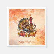 Traditional Holiday Thanksgiving Napkins