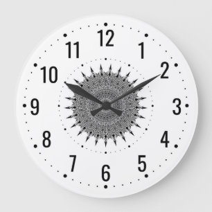 Traditional Home Decor - Minimalist White Large Clock